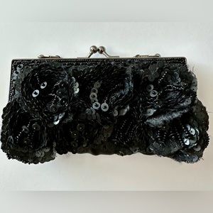 Vintage Planet Sequin Beaded Clutch Evening Bag